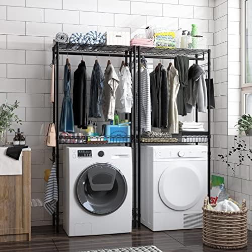 Two tier black washer storage shelf — photo 5