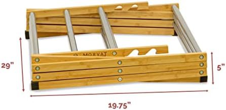Bamboo wooden folding clothes drying rack — photo 5