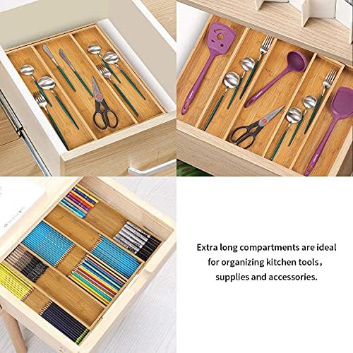 Bamboo expandable kitchen drawer dish drainer — photo 5