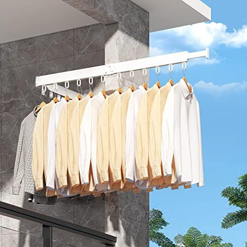 Collapsible aluminum wall mounted clothes rack — photo 3