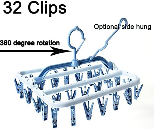 Blue plastic hanger with 32 clips — photo 3