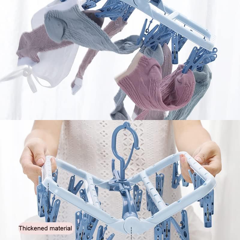 Blue plastic hanger with 32 clips — photo 5