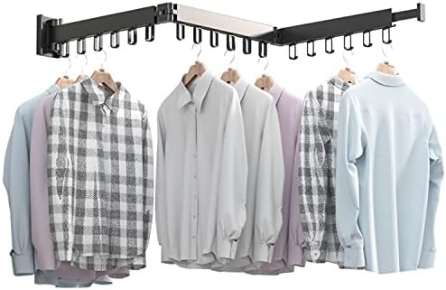 Black aluminum tri-fold wall mounted rack