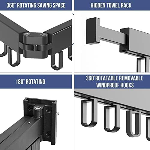 Black aluminum tri-fold wall mounted rack — photo 4