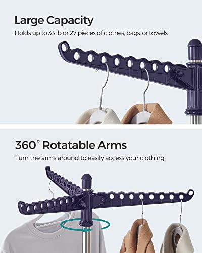 Foldable laundry rack with three rotatable arms — photo 4
