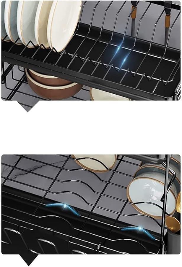 Double deck aluminum dish drying rack — photo 5