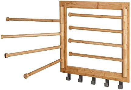 Bamboo wall mount swivel arm rack — photo 4