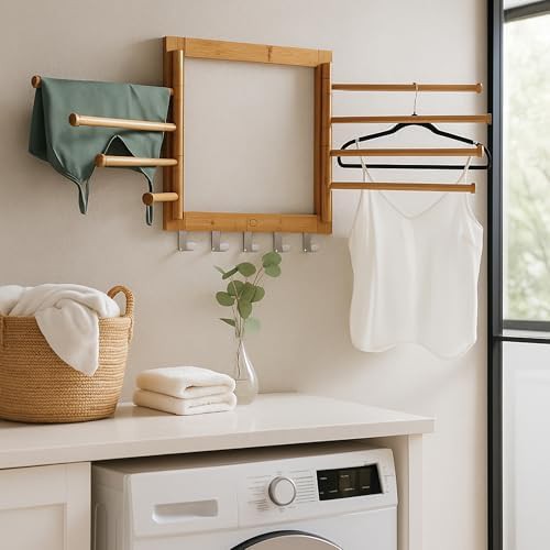 Bamboo wall mount swivel arm rack — photo 5