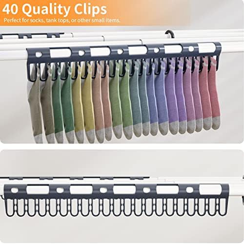 White freestanding foldable clothes drying rack — photo 5