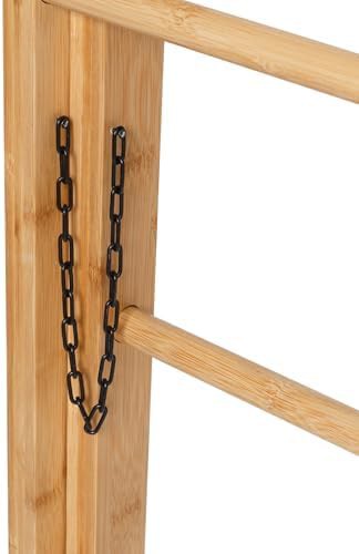 Natural bamboo laundry ladder rack — photo 5