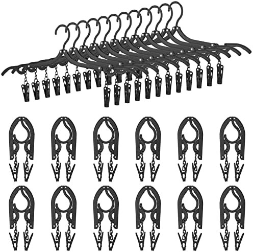 Twenty four pack black travel hangers