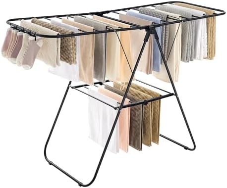 Space saving foldable laundry airer