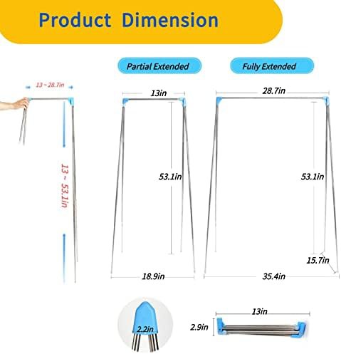 Portable travel folding garment drying rack — photo 3
