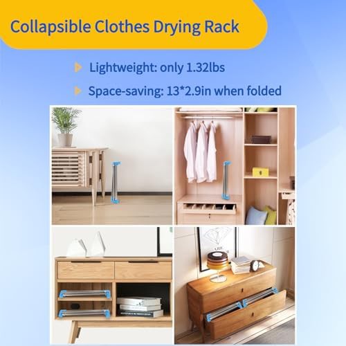 Portable travel folding garment drying rack — photo 4
