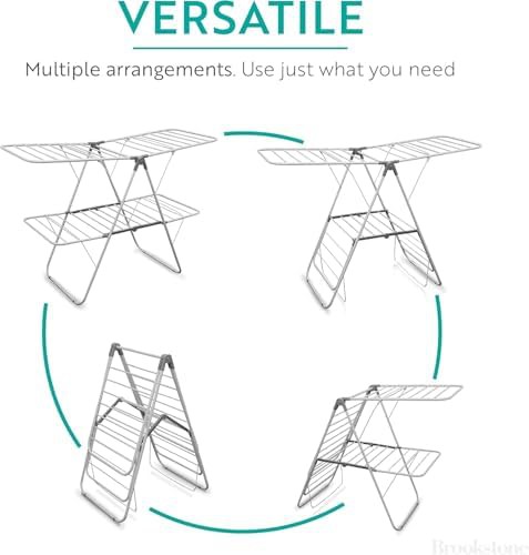 White two tier heavy duty folding rack — photo 4