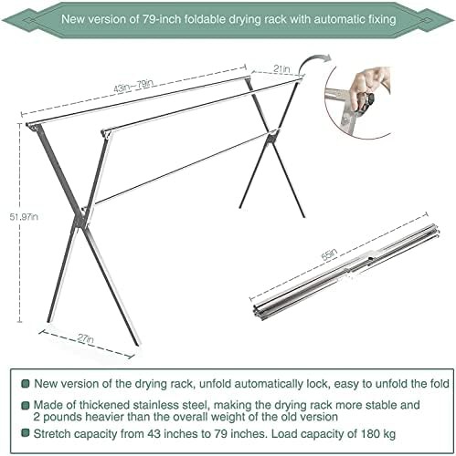 Stainless steel outdoor rack with hooks — photo 3