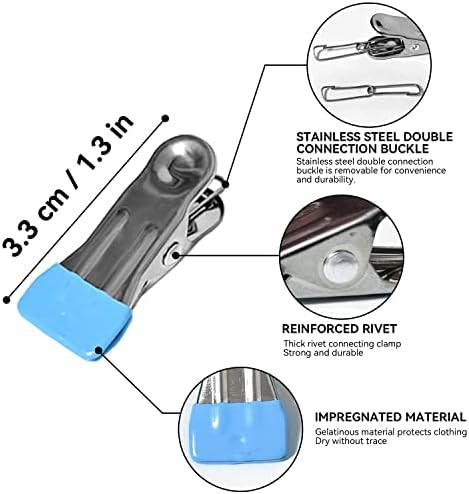 Blue stainless steel 24 clip laundry hanger — photo 4