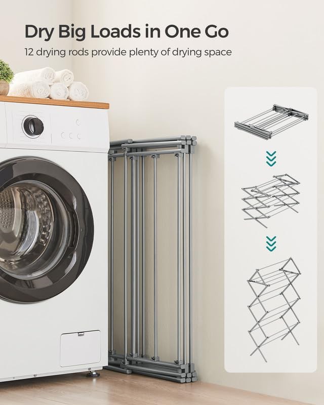 Compact foldable indoor clothes rack — photo 4