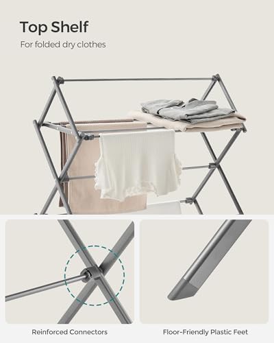 Compact foldable indoor clothes rack — photo 5