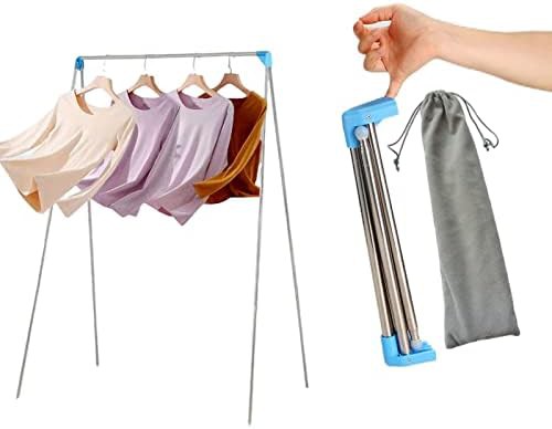 Compact folding clothes rack for travel