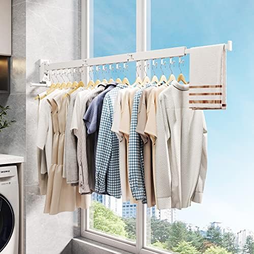White tri fold retractable wall rack — photo 4