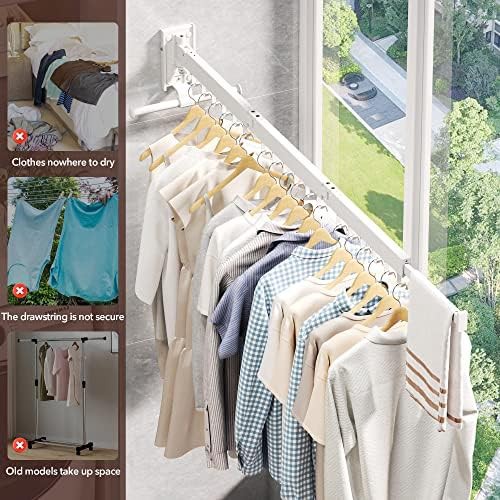 White tri fold retractable wall rack — photo 5