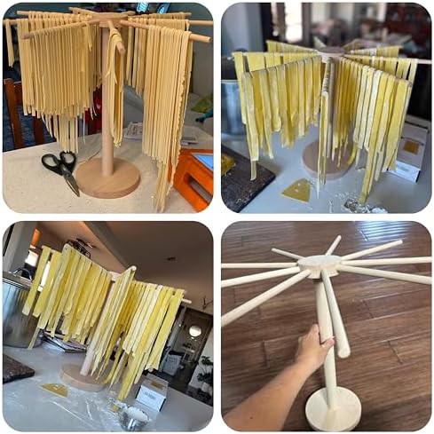 Large wooden collapsible pasta drying stand — photo 5