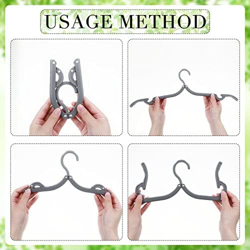 Twelve pack grey folding travel hangers — photo 3