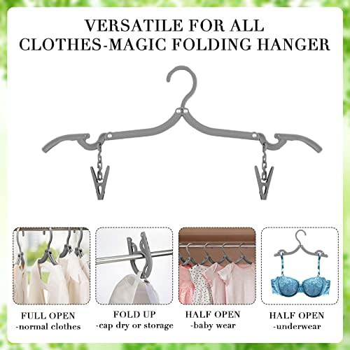 Twelve pack grey folding travel hangers — photo 4