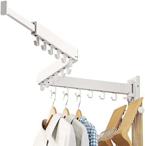 White aluminum wall mounted rack