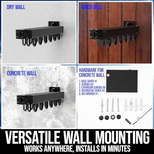 Wall mounted swivel black aluminum hanger — photo 5