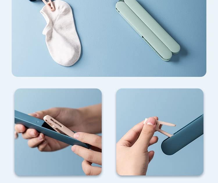 Blue portable folding travel hangers — photo 3