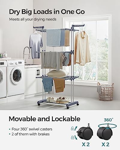 Rolling four tier laundry drying station — photo 3