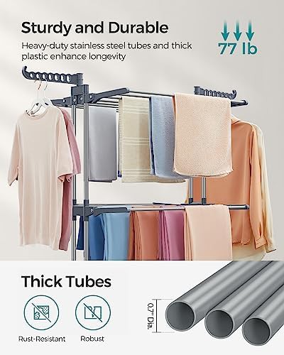 Rolling four tier laundry drying station — photo 4