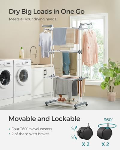 Tall four tier stainless laundry dryer — photo 3