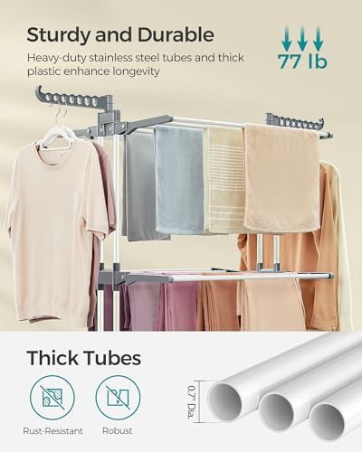 Tall four tier stainless laundry dryer — photo 4