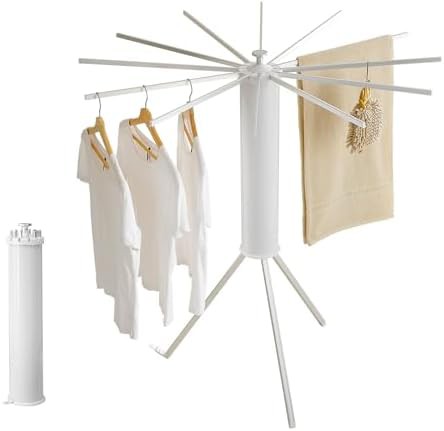 Tripod aluminum folding floor drying rack