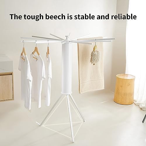 Tripod aluminum folding floor drying rack — photo 4
