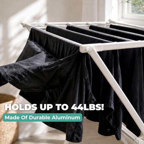 Aluminum folding laundry drying rack — photo 3