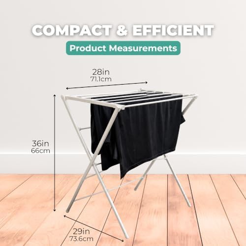 Aluminum folding laundry drying rack — photo 4
