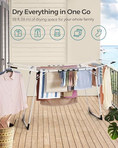 Heavy duty foldable rack with laundry clips — photo 3