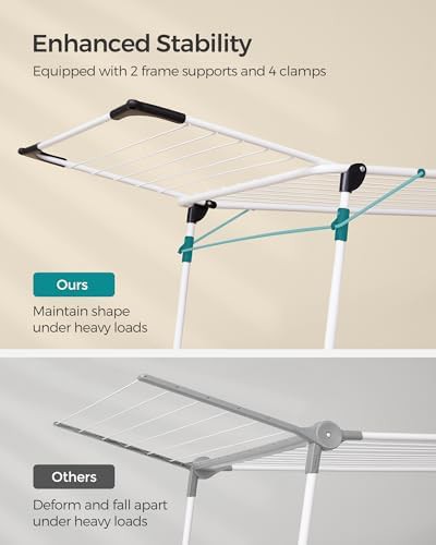 Heavy duty foldable rack with laundry clips — photo 4