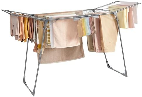 Heavy duty space saving laundry rack
