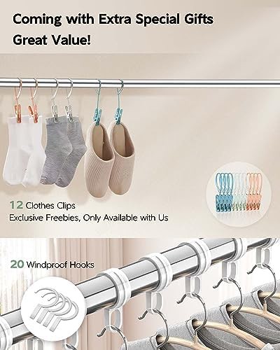 Stainless steel 95-inch folding clothes drying rack — photo 4