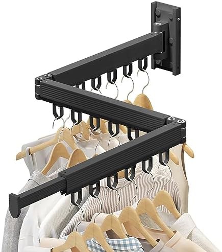 Black aluminum rack with ring hooks