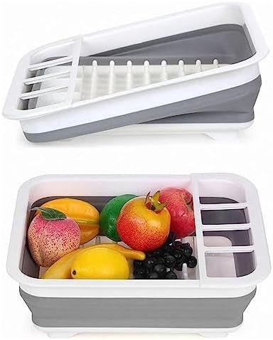 Collapsible dish drying rack and drainer — photo 3