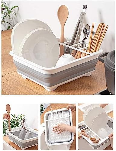 Collapsible dish drying rack and drainer — photo 4
