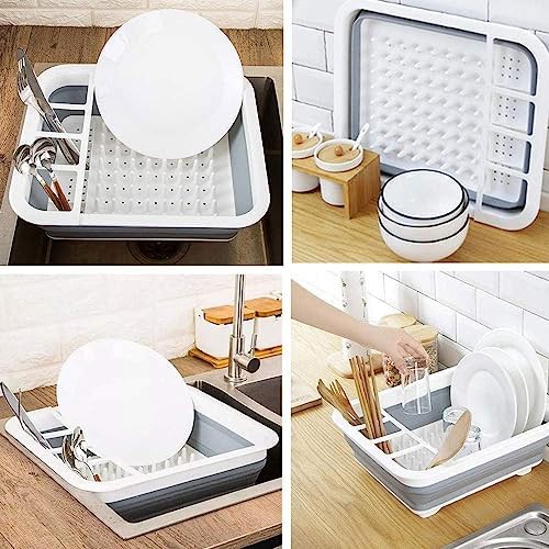 Collapsible dish drying rack and drainer — photo 5