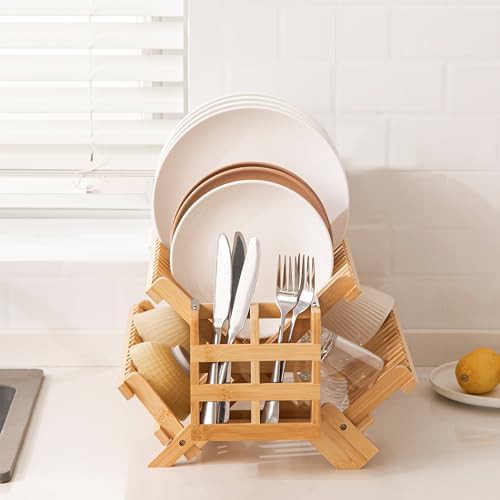 Three tier bamboo dish drying rack — photo 4