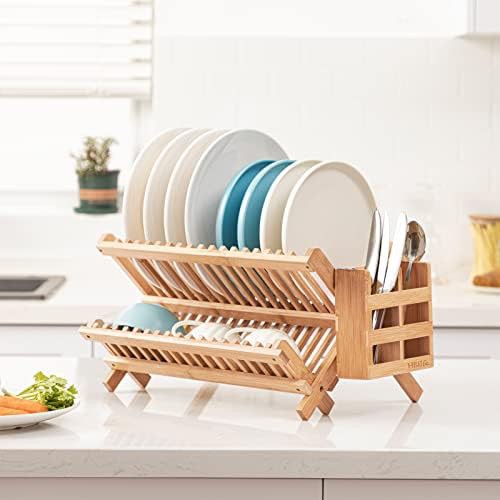 Bamboo dish rack with cutting board stand — photo 3